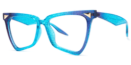 Cicely Geometrical Blue Eyeglasses2