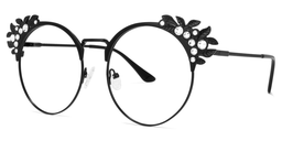 Falecia Cateye Black Glasses2