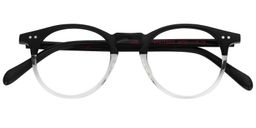 Averil Round Black & Clear Glasses 1
