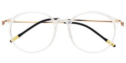 Eileen Round Clear Glasses1