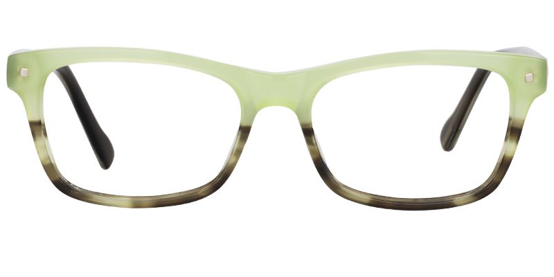 Rectangle Green Glasses0