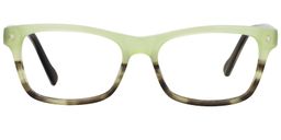 Debbie Rectangle Green Glasses0