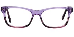 Debbie Rectangle Purple Glasses0