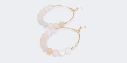 Stylish Round Shaped White Earrings0