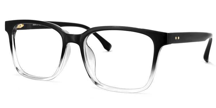 Roman Rectangle Black Glasses