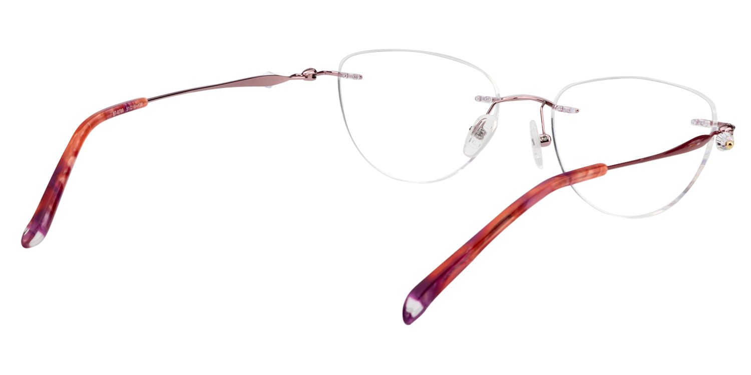 Oval Light Purple Glasses | Zeelool Glasses5