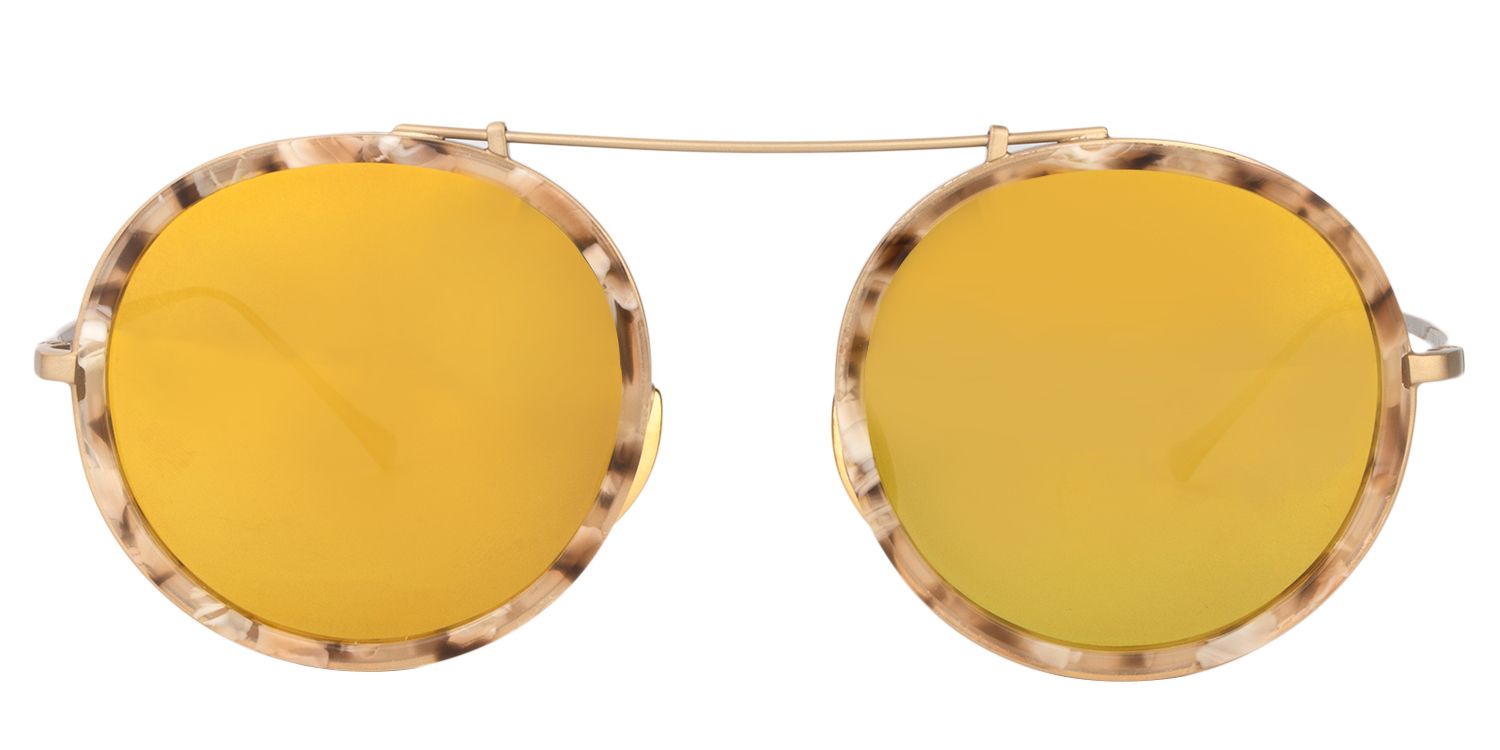 Round Brown/Pattern Sunglasses | Zeelool Sunglasses0