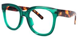Harrell Dark-Green Square Glasses3