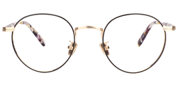 Pamela Round Black/Gold Glasses0