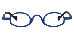 Cecil Oval Blue Titanium Glasses0
