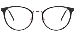 Kayla Round Black Glasses0