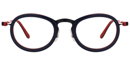 Pearl Oval Blue Glasses0