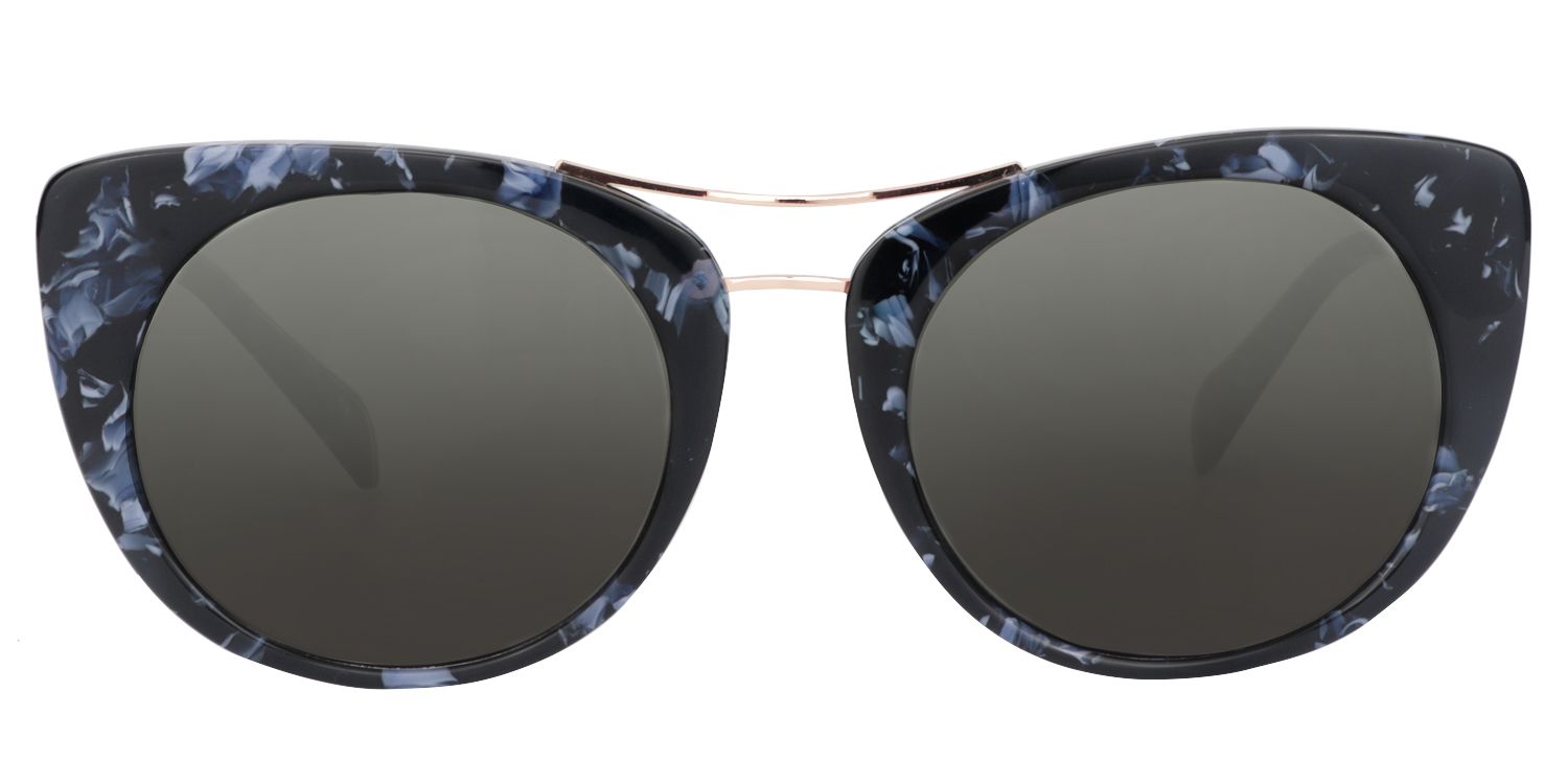  Pattern Cat-eye Black Sunglasses | Zeelool Sunglasses0