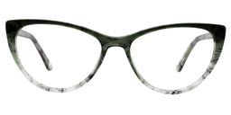 Jonathan Cat eye Dark-Green Glasses0