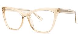 Raegan Cateye Beige Glasses1