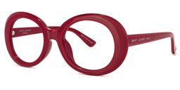 Elissa Oval Red Glasses2