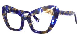 Tristan Cateye Blue-Floral Glasses1