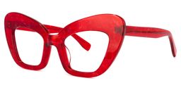 Tristan Cateye Red Glasses1