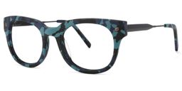 Tatum Round Blue-Camouflage Glasses 1