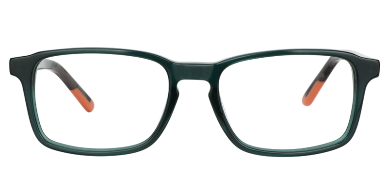 Rectangle Dark Green Glasses0