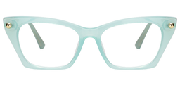 Nelly Cat Eye Green Glasses0