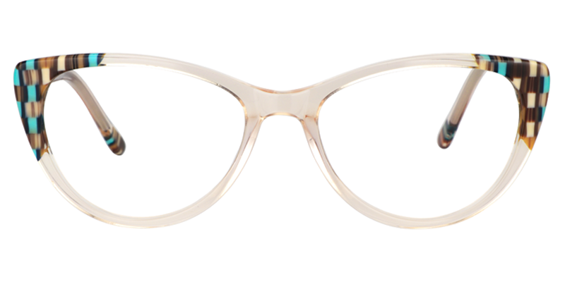 Cat Eye Beige Glasses | Zeelool Eyeglasses0