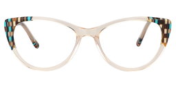 Tamara Cat Eye Beige Glasses0