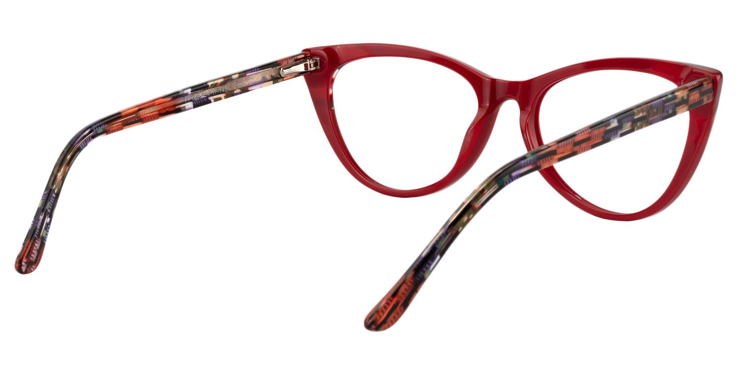 Cateye Red Glasses | Zeelool Glasses5
