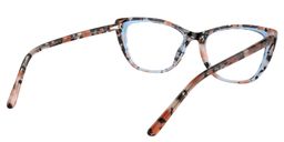 Albin Rectangle Blue Clear Glasses5