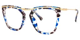 Yadiel Geometric Blue-Floral Glasses1