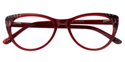 Tamara Cat Eye Dark Red Glasses1