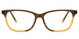 Amanda Rectangle Brown Glasses0