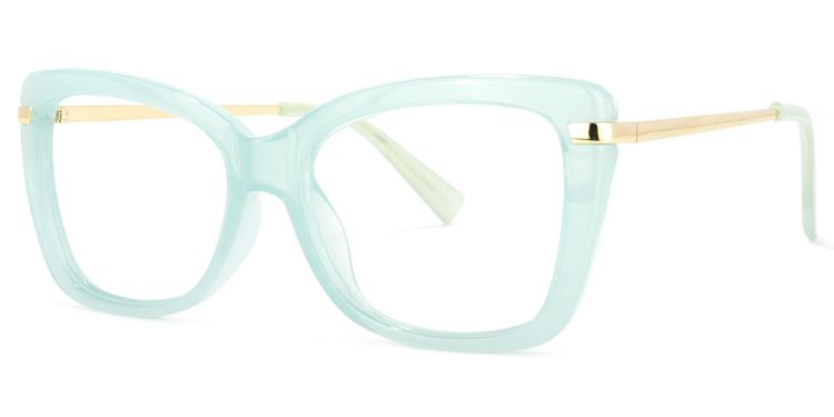 Yulia Cateye Green Glasses