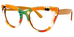 Makie Cateye Yellow Glasses1