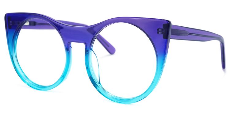 Zora Cateye Blue Glasses