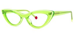 Yuki Cateye Green Glasses1