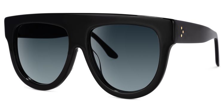 Jules Black Round Sunglasses