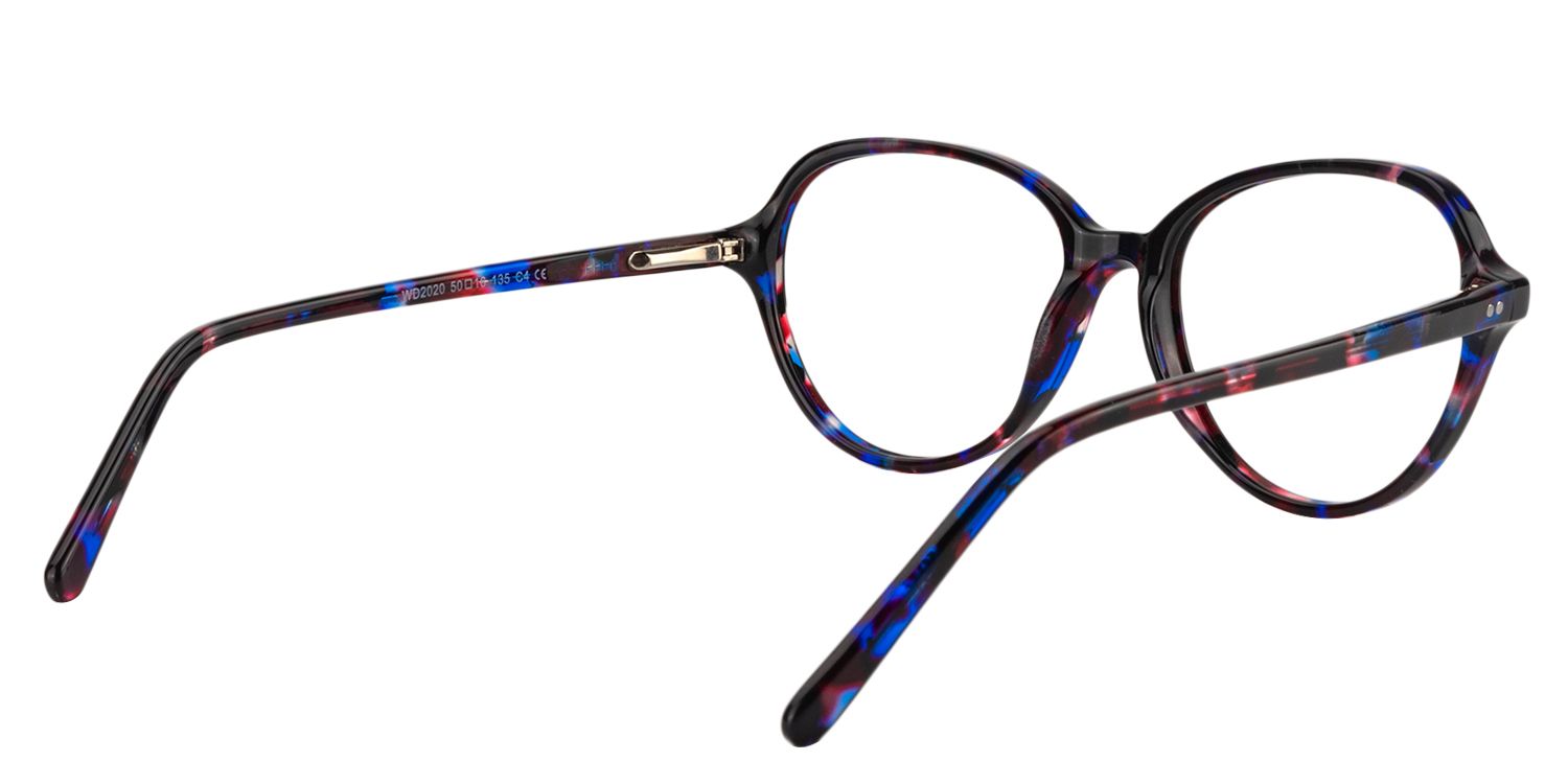 Oval Blue Tortoise Glasses | Zeelool Glasses5