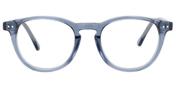 Victor Round Dark Blue Glasses0