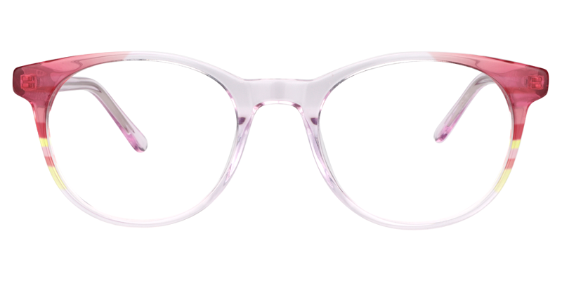 Round Transparent Pink Glasses | Zeelool Eyeglass Frames0