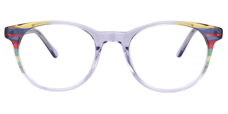 Round Light Purple Glasses | Zeelool Eyeglass Frames0