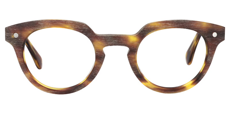 Round Burnt Umber Glasses | Zeelool Eyeglass Frames0