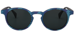 Halley Round Blue Sunglasses0