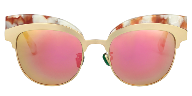 Browline Orange Sunglasses | Zeelool Sunglasses0