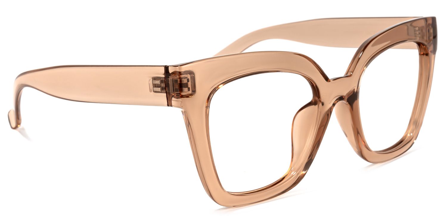 Cat-eye Beige/Clear Glasses | Zeelool Glasses1111113