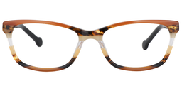 Keith Rectangle Brown Glasses0