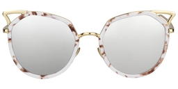 Nanette Cateye White Sunglasses0