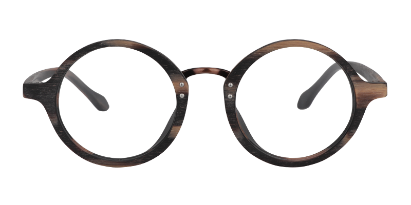 Round Burnt Umber Glasses | Zeelool Eyeglasses Online0