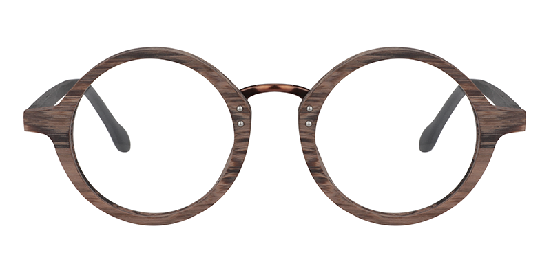 Round Brown Glasses | Zeelool Eyeglasses Online0