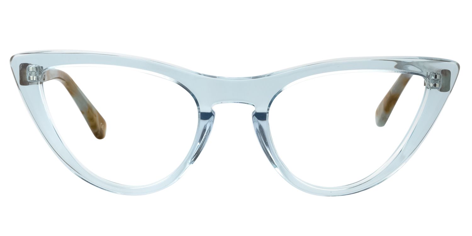 Cat eye Blue Clear Glasses | Zeelool Glasses0
